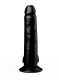 Черный фаллоимитатор-реалистик на присоске - 16,5 см.