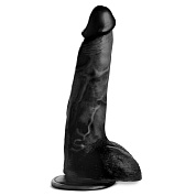 Черный фаллоимитатор Beefy Brad 9’’ Dildo with Balls - 22,4 см. фото в интим магазине Love Boat