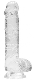 Прозрачный фаллоимитатор Realrock Crystal Clear 9 inch - 25 см. фото в интим магазине Love Boat