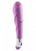 Фиолетовый ребристый вибратор Lovely Vibes Laced - 18,5 см. фото в секс шопе Love Boat
