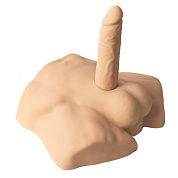 Телесный мужской полуторс с фаллоимитатором SILEXD Apollo S 7  фото в интим магазине Love Boat