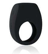Чёрное эрекционное кольцо Tor 2 с вибрацией фото в интим магазине Love Boat