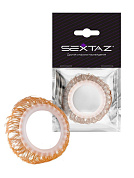 Эрекционное кольцо с бежевыми «ресничками» фото в интим магазине Love Boat