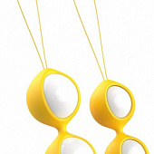 Бело-желтые вагинальные шарики Bfit Classic