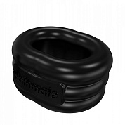 Чёрное эрекционное виброкольцо Stretch фото в интим магазине Love Boat