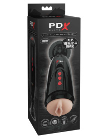 Мастурбатор-вагина с вибрацией Dirty Talk Starter Stroker