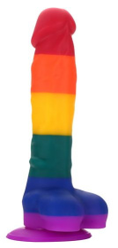 Разноцветный фаллоимитатор-реалистик COLOURFUL DILDO - 20 см. фото в интим магазине Love Boat