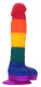 Разноцветный фаллоимитатор-реалистик COLOURFUL DILDO - 20 см.
