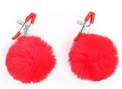 
Зажимы для сосков с красным пушком фото в интим магазине Love Boat