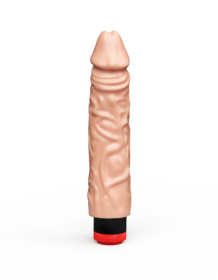 Гелевый вибромассажёр с крупной головкой - 23,5 см.