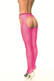 Колготки в мелкую сетку с вырезами фото в интим магазине Love Boat