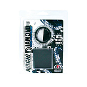 Чёрное эрекционное кольцо со стразами MAGIC DIAMOND фото в интим магазине Love Boat