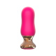 Розовая перезаряжаемая анальная пробка с вибрацией - 8,9 см.