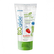 Гель-смазка на водной основе с ароматом клубники BioGlide - 80 мл. фото в интим магазине Love Boat