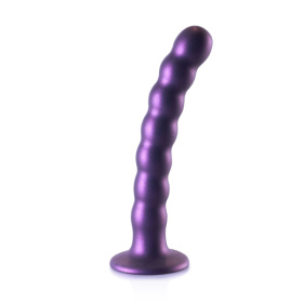 Фиолетовый фаллоимитатор Beaded G-Spot - 17 см. фото в интим магазине Love Boat