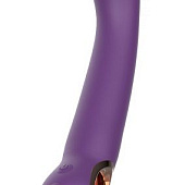 Фиолетовый силиконовый вибратор - 22,1 см.
