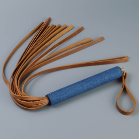 
Плеть с джинсовой ручкой «Дикий Запад» - 60 см. фото в интим магазине Love Boat