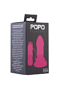 Розовая вибровтулка на присоске POPO Pleasure - 14 см. фото в интим магазине Love Boat