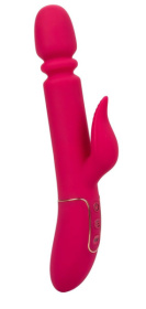 Ярко-розовый вибратор с поступательными движениями Shameless Slim Charmer - 22,75 см. фото в интим магазине Love Boat