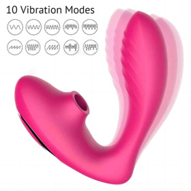 Розовый вибромассажер Clitoral Sucking Vibrator OG для стимуляции клитора и точки G