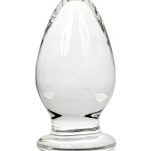 Прозрачный анальный плаг из стекла - 8 см.