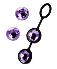 Фиолетово-чёрный набор вагинальных шариков TOYFA A-toys фото в интим магазине Love Boat