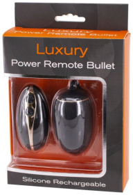 Черное виброяйцо с пультом ДУ LUXURY POWER REMOTE BULLET