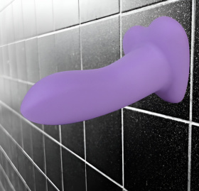 Фиолетовый нереалистичный дилдо Emotional Plus - 13 см.