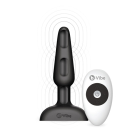 Чёрная анальная вибропробка с 3 источниками вибрации TRIO REMOTE CONTROL PLUG BLACK - 13,5 см. фото в интим магазине Love Boat
