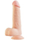 Телесный вибратор-реалистик REAL Standard с пультом ДУ - 17,5 см.