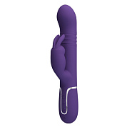 Фиолетовый вибратор Coale с ротацией бусин и возвратно-поступательными движениями - 22,6 см. фото в интим магазине Love Boat