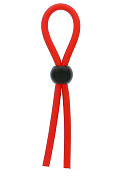 Красное эрекционное лассо с одной бусинкой-утяжкой STRETCHY THICK LASSO фото в интим магазине Love Boat