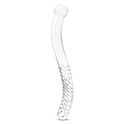 Стеклянный фаллоимитатор 11’’ Glass Pelvic Wand Double Ended - 28 см. фото в интим магазине Love Boat