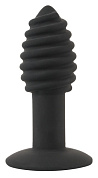 Черная анальная вибропробка Twist Butt Plug - 10,7 см. фото в интим магазине Love Boat