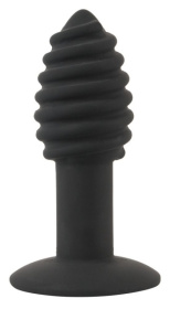 Черная анальная вибропробка Twist Butt Plug - 10,7 см. фото в интим магазине Love Boat