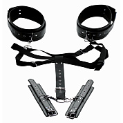 
Черная бондажная система Acquire Easy Access Thigh Harness with Wrist Cuffs фото в интим магазине Love Boat