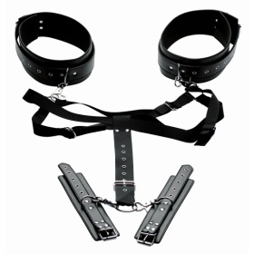 
Черная бондажная система Acquire Easy Access Thigh Harness with Wrist Cuffs фото в интим магазине Love Boat