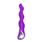 Фиолетовый изогнутый вибратор NAGHI NO.18 RECHARGEABLE 3 MOTOR VIBE - 15 см. фото в секс шопе Love Boat