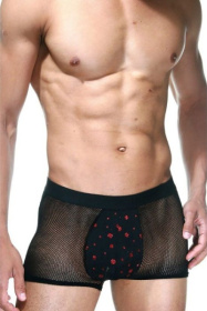 Черные сетчатые мужские боксеры фото в интим магазине Love Boat