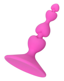 Розовая силиконовая анальная пробка Loverty - 8 см. фото в интим магазине Love Boat