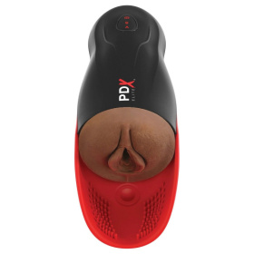 Коричневый мастурбатор-вагина с вибрацией Fuck-O-Matic 2 фото в интим магазине Love Boat