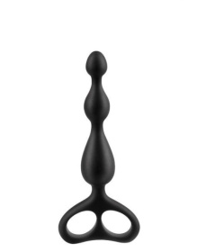 Чёрная анальная цепочка Sex Expert - 12,5 см. фото в интим магазине Love Boat