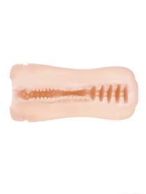 Телесный мастурбатор в виде вагины в колбе из пластика