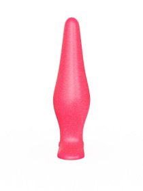 Розовая анальная пробка с узеньким кончиком - 14 см.
