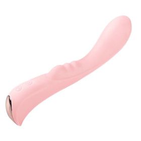 Нежно-розовый вибромассажер 6  Silicone G-Spot Fun - 19,1 см. фото в секс шопе Love Boat