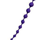 Фиолетовая силиконовая анальная цепочка Grape - 35 см.