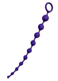 Фиолетовая силиконовая анальная цепочка Grape - 35 см. фото в интим магазине Love Boat