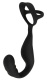 Черное эрекционное кольцо со стимуляцией промежности и анальной пробкой Cock Ring with RC Prostate Plug