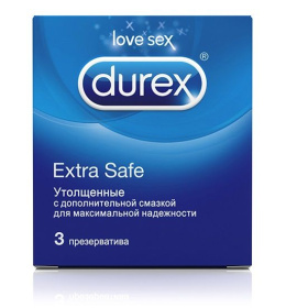 Утолщённые презервативы Durex Extra Safe - 3 шт. фото в интим магазине Love Boat