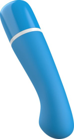 Голубой G-вибростимулятор Bdesired Deluxe Curve - 15,2 см. фото в секс шопе Love Boat